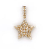 Diamond Raised Layer Star Pendant 10K - White Carat - USA & Canada